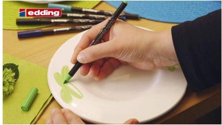 Actual product image Edding Porcelain pens warm colours set of 6pcs. (Multicoloured, 4 mm, 6 x)