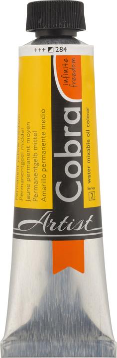 Talens Oelfarbe Cobra wasservermalbar Permanentgelb mittel (40 ml)