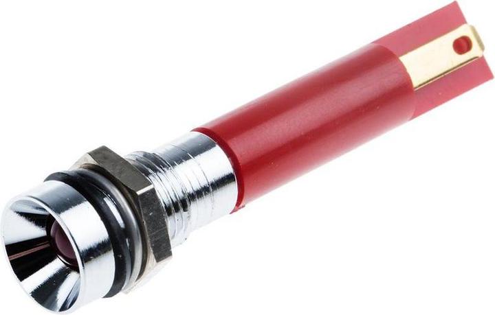 Produktbild RS PRO LED versenkt 8mm chr 12VDC HE rot IP67