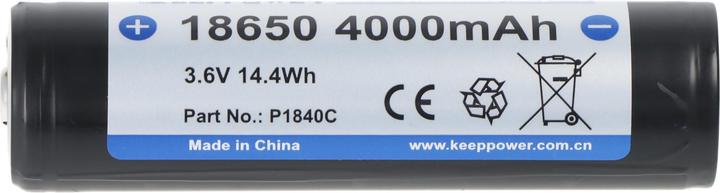 Produktbild Keeppower Akku 18650 4000mAh, 3,7V Li-Ion-Akku geschützt, Pluspol erhöht (1 Stk., 18650, 4000 mAh)