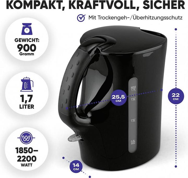 Produktbild Bomann WK 6079 CB schwarz (1.70 l)