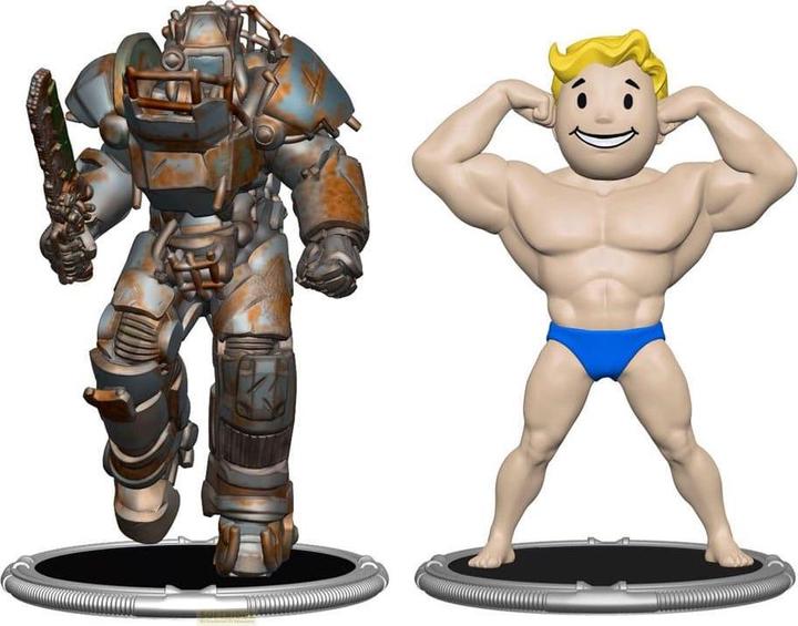Produktbild Toynk Toys Fallout Minifiguren 2er-Pack Set E Raider & Vault Boy (Strong) 7 cm