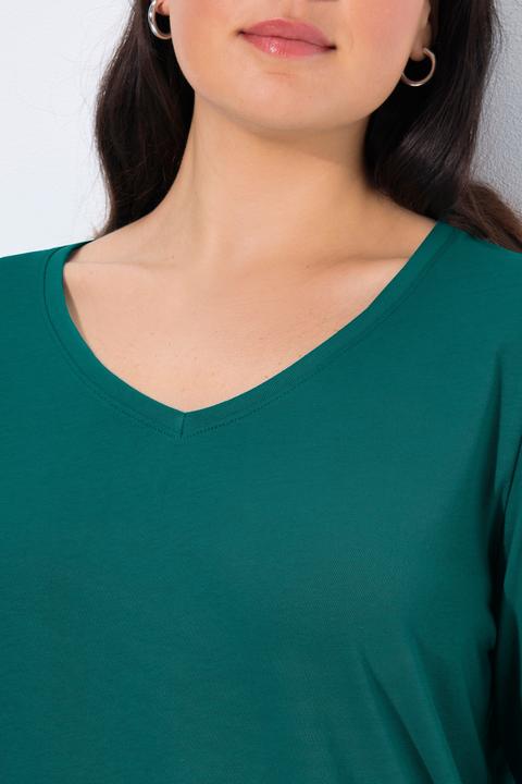 Produktbild Ulla Popken Shirt, Slim, V-Ausschnitt, Langarm (46, 48)