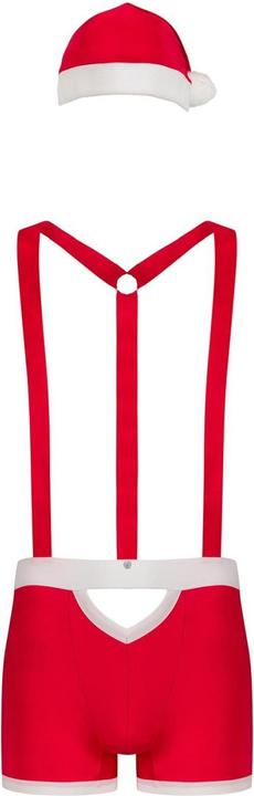 Actual product image Obsessive Mister Claus Boxershorts mit Hosenträger und Mütze (XXL, 3XL)
