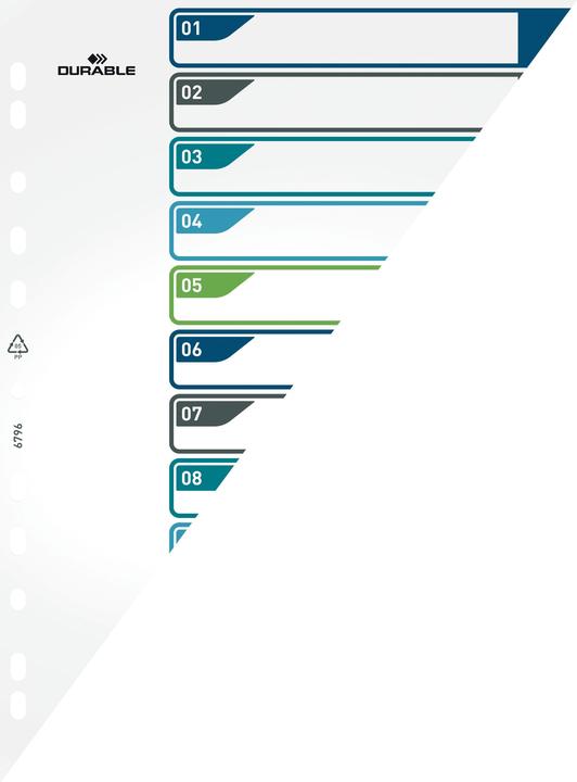 Actual product image Durable Register A4 + 12pcs. 1-12 coloured tabs+trans. Form.