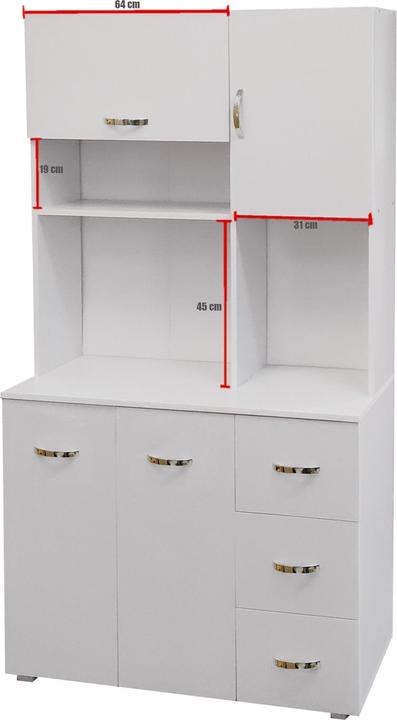Actual product image HTI-Living Küchenschrank Weiss Blanca (100 x 40 x 180 cm)