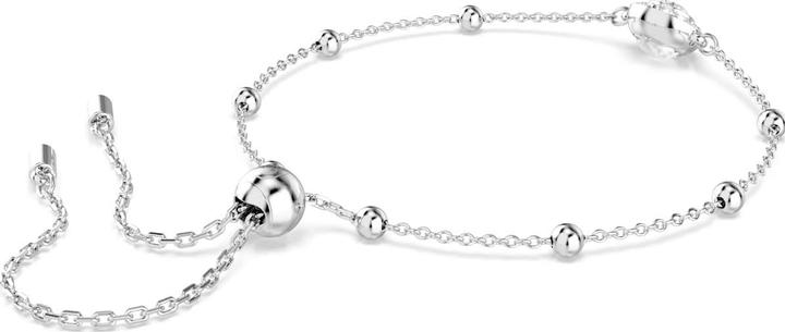 Actual product image Swarovski Una Angelic Armband Rundschliff Weiss Rhodiniert (24 cm, Swarovski Metal)