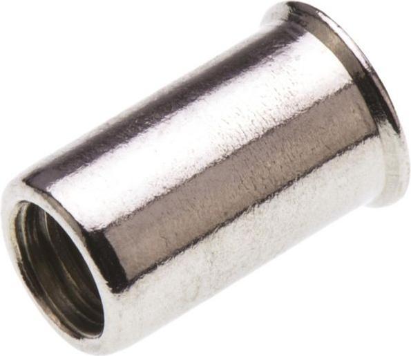 Actual product image POP Plain, M5 Stainless Steel Threaded Insert, 7.8mm diameter 7mm Depth 11.8mm