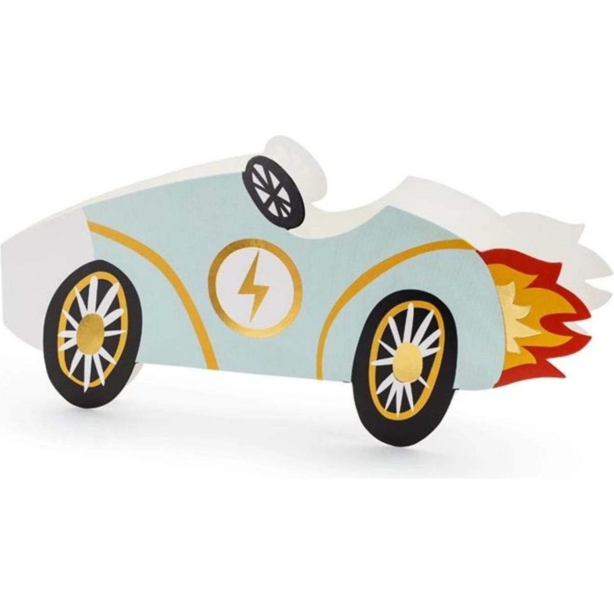 Partydeco, Biglietto di auguri + Carta da lettere, Invitations - Voiture (6 pz.)