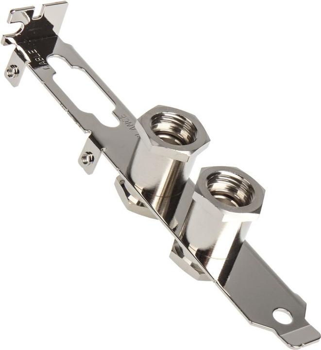 Koolance Slot bracket with 2x G1/4' feedthrough