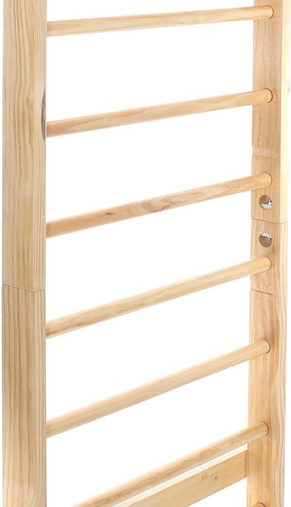 Actual product image Wiltec Toboli wall bars in wood look 195cm wall bars climbing wall gymnastics wall fitness