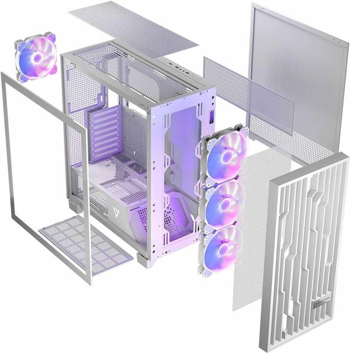 Produktbild Modecom Volcano Perun Apex ARGB biała (ATX, E-ATX, mATX, Mini-ITX)