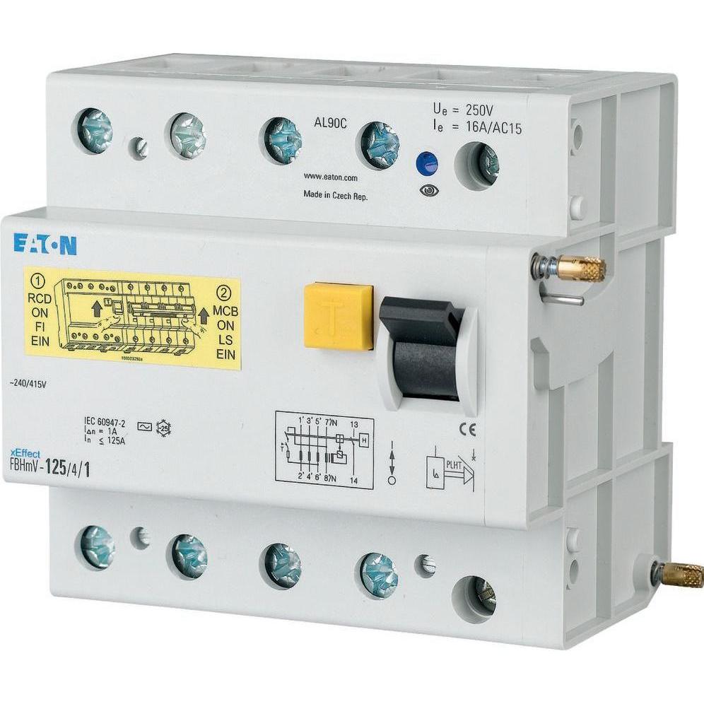 Eaton, Schutzschalter, FI-Auslöseblock für AZ, 80A, 4p, 30mA, 170265