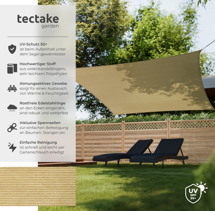 Actual product image tectake Awning (360 x 360 cm)