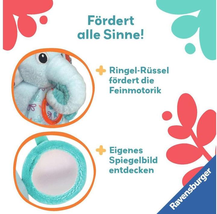 Image du produit Ravensburger 4855 play+ explorer elephant, peluche avec de nombreux effets ludiques, pour la maison et le