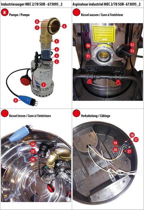 Immagine prodotto Proton Aspiratore industriale MEC 2/78 SUB (Aspirapolvere a umido e a secco)