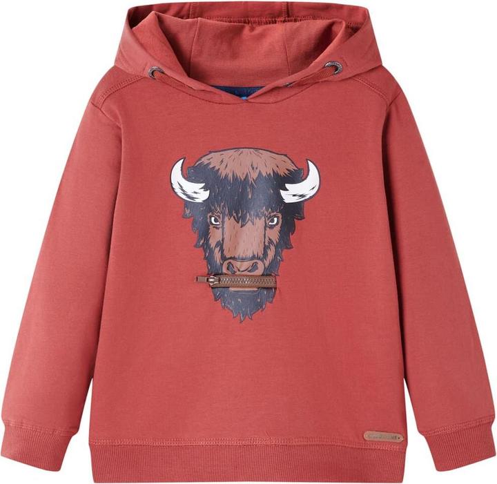 Produktbild VidaXL Kinder-Kapuzenpullover Dunkelrot 140,Material: 95 (140)