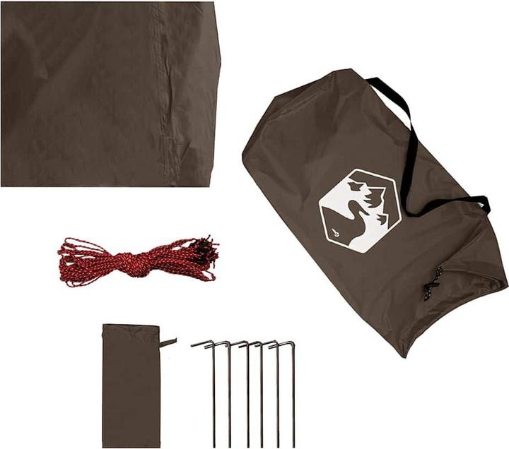 Produktbild VidaXL Tarp Sonnensegel Hängematte Zeltplane Braun 406x306cm Wasserdicht (Tarp, 1.15 kg)