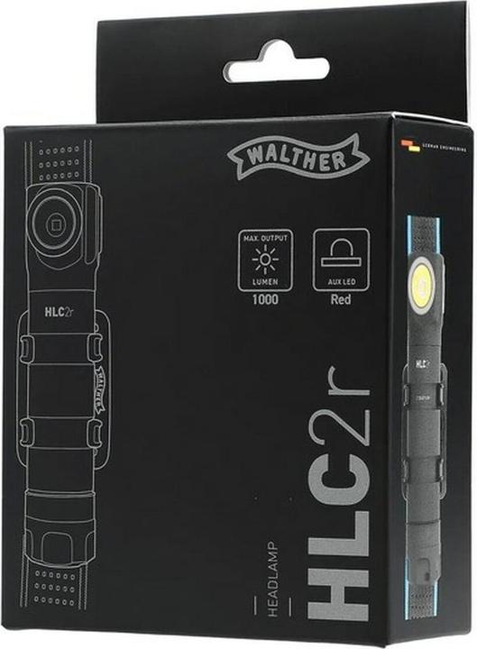 Produktbild Walther HLC2r 1000 Lumen LED-Stirnlampe Akku- oder Batteriebetrieb (1000 lm)