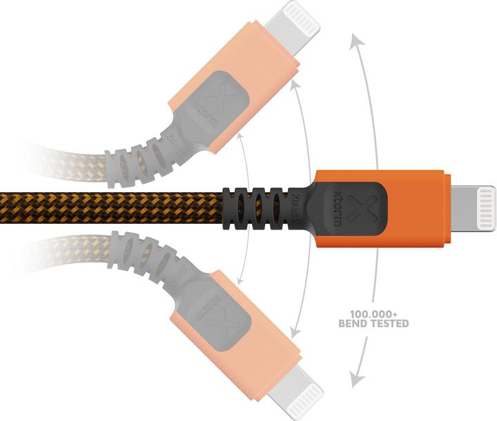 Image du produit Xtorm USB-C -> Lightning 1.5m Xtreme cable orange black (1.50 m, 60 W)