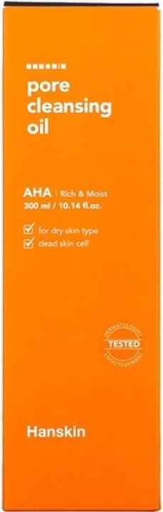 Actual product image Hanskin HANSKIN Olejek oczyszczający pory z kwasami AHA 300ml (Cleansing oil, 300 ml)