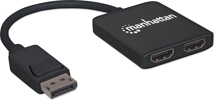Productafbeelding Manhattan DisplayPort naar 2-poorts HDMI Splitter Hub met MST