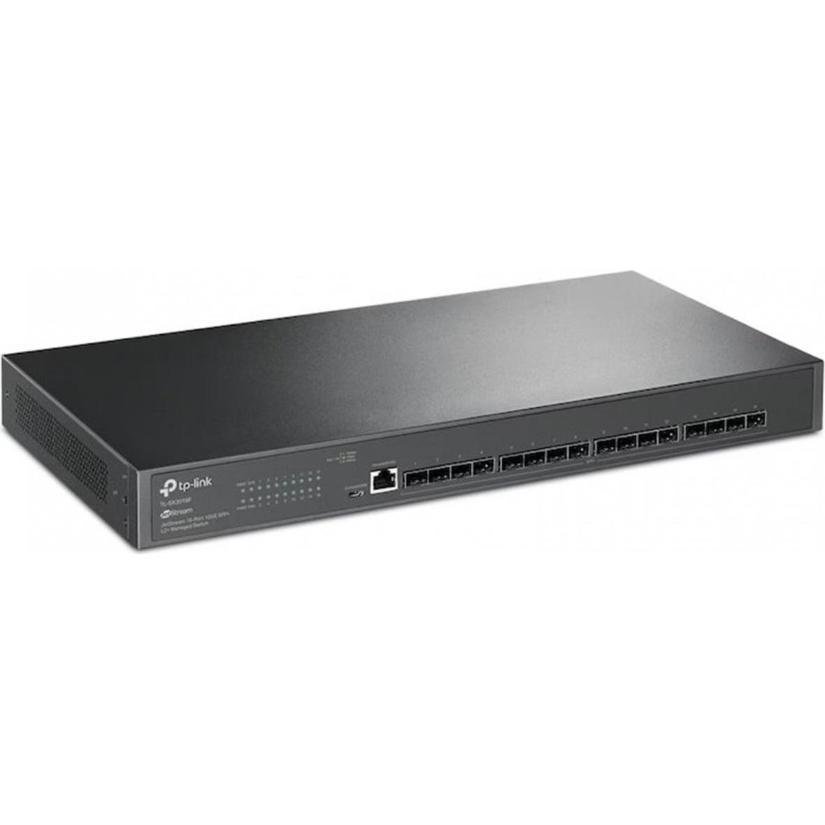 Thumbnail - TP-Link TL-SX3016F (16 Ports), Netzwerk Switch, Schwarz