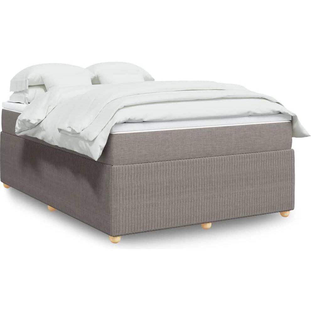 VidaXL, Bett, Bo x springbett mit Matratze 140 x 200 cm Stoff (140 x 200 cm)