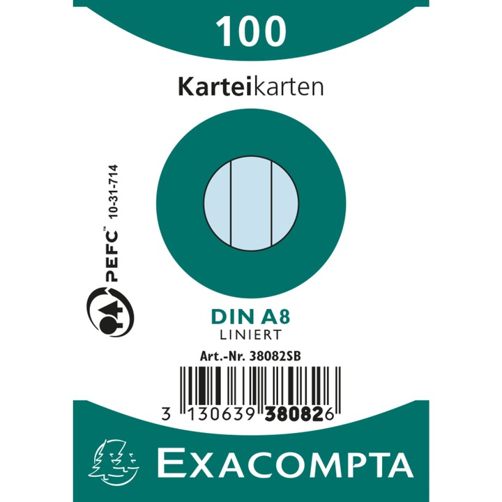 Immagine prodotto Exacompta Schede A8 (55 x 74 mm, 205 g/m², 100 x)