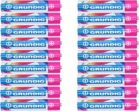 Image du produit Grundig Pile alcaline AAA/R03 1,5V 18 pièces (18 pcs, AAA, 950 mAh)