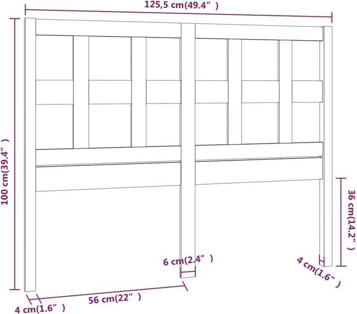 Image du produit vidaXL Gerit (125 x 5 x 100 cm)