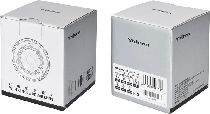 Immagine prodotto Yongnuo YN 16 mm f/1.8 DA DSM Sony E (Sony E, APS-C / DX)