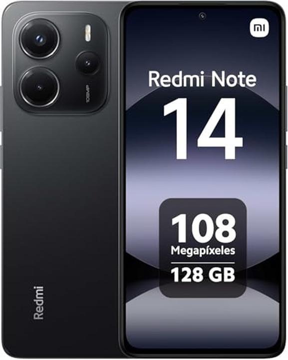Actual product image Xiaomi Redmi Note 14 4G Dual Sim 6GB RAM 128GB - Midnight Black (128 GB, Midnight Black, 6.67", Hybrid Dual SIM, 4G)