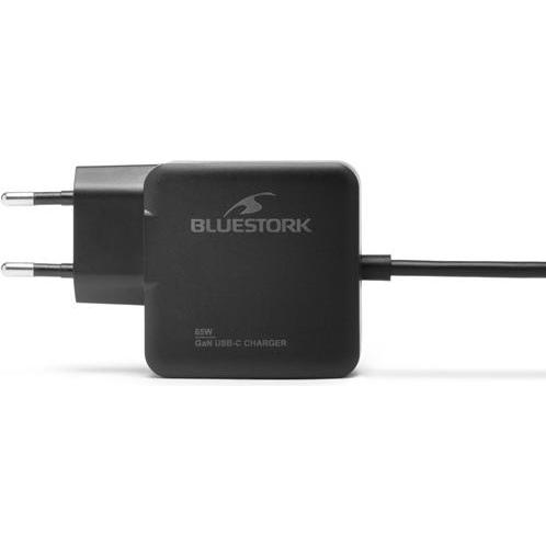 Bluestork Chargeur USB-C/65W/1,5m/Noir (65 W), Caricatore USB, Nero