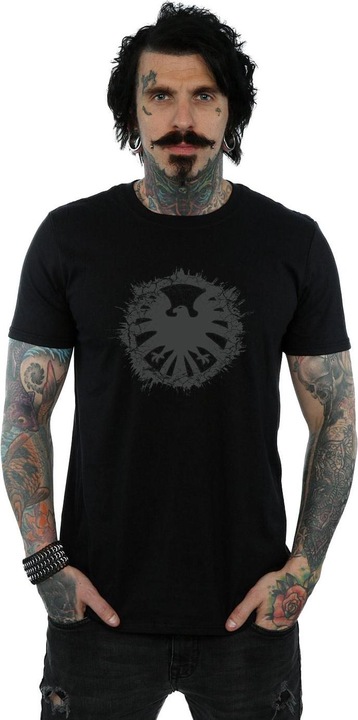 Immagine prodotto Maglietta Agents Of SHIELD Uomo Logo Spazzolato (3XL)