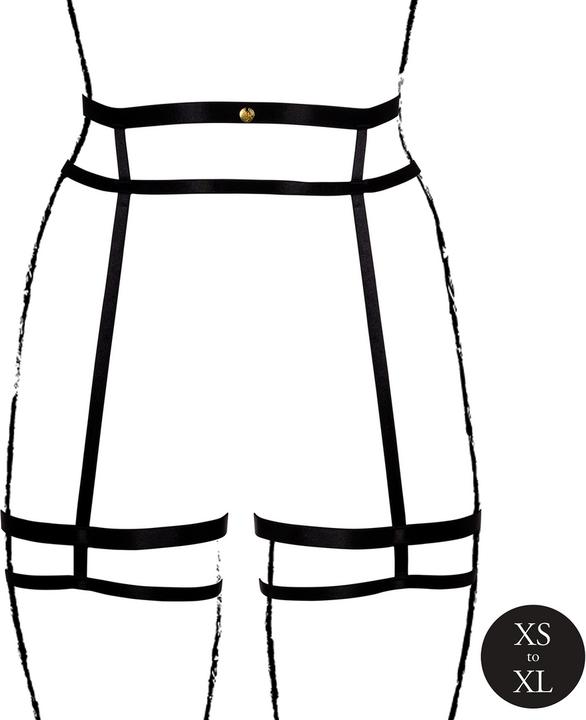 Produktbild Le Désir Double Strap Garter Belt with Adjustable Sliders - One Size - Black (One Size)