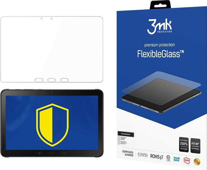 Produktbild 3MK Schutzfolie Hybridglas FlexibleGlass Samsung Galaxy Rockukas activus 2019 m. (1 Stück, Galaxy Tab Active Pro 10.1 (2019))
