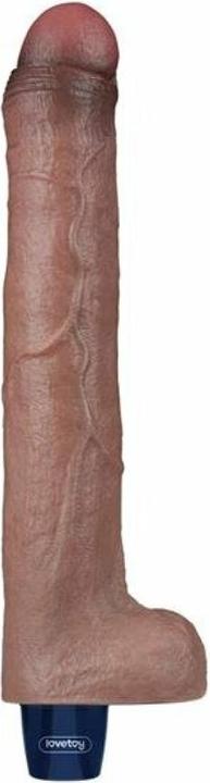 Productafbeelding Lovetoy 10,5" REAL SOFTEE Oplaadbare Silicone Vibrerende Dildo