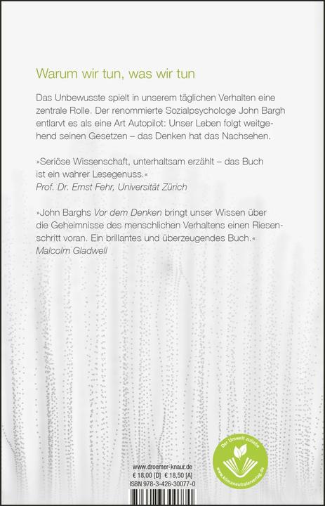 Produktbild Vor dem Denken (Deutsch, John Bargh, 2022)