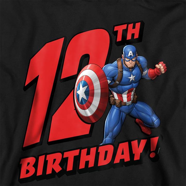 Image du produit Captain America - Sweat à capuche 12TH BIRTHDAY - Enfant (128)