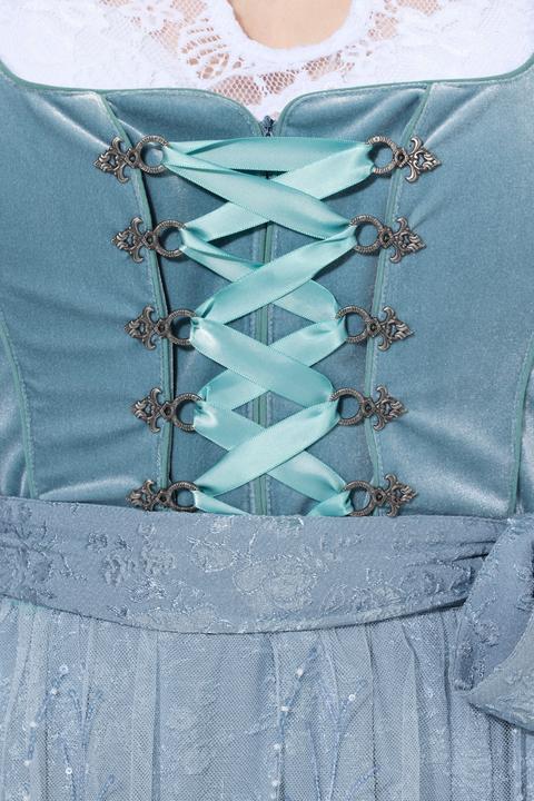 Immagine prodotto Ulla Popken Abito in tradizionale stile Dirndl con taglio smanicato, ricami, allacciatura e scollo rettangolare (62)