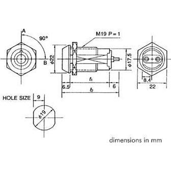 Thumbnail - Velleman Key Switch 1P Off-(On) (Spst), Taster + Schalter