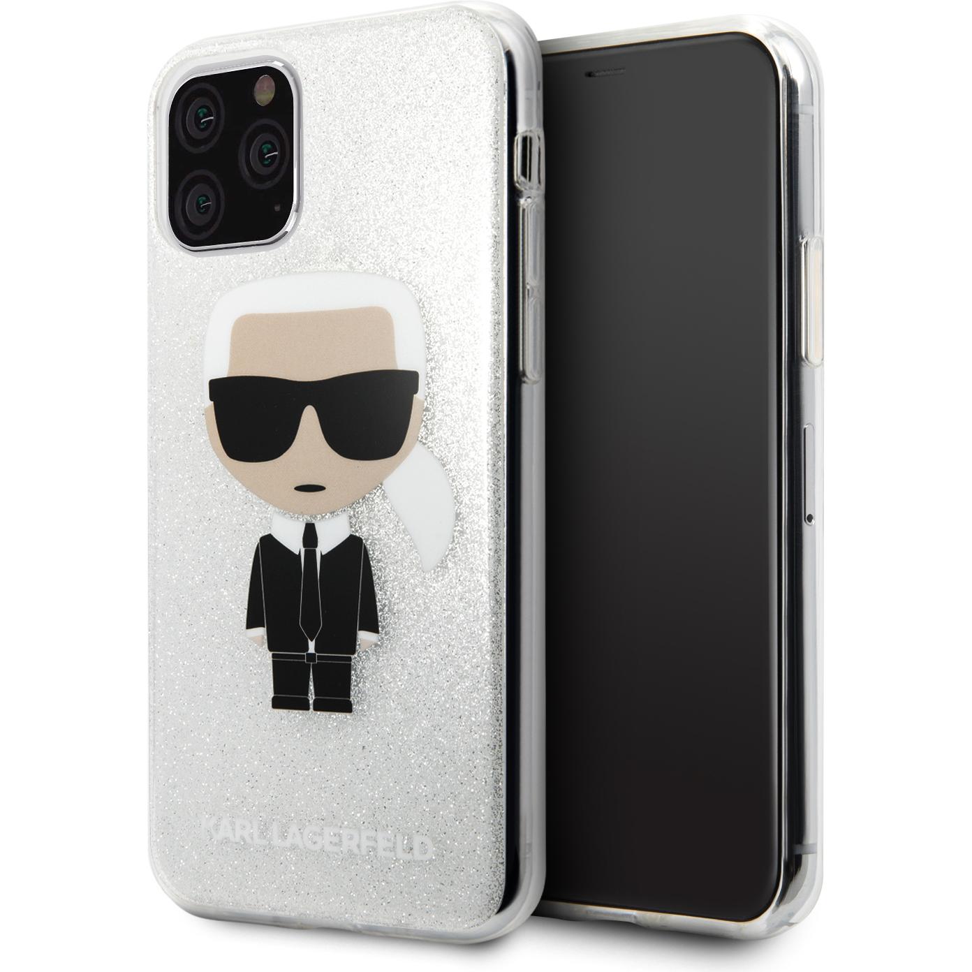 Karl Lagerfeld Case (Apple iPhone 11 Pro), Smartphone Hülle, Silber