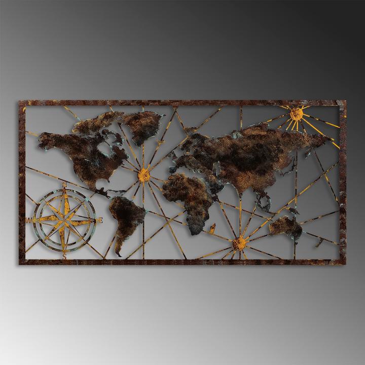 Actual product image Wallxpert Metal World Map