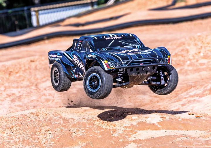 Immagine prodotto Traxxas Slash 4x4 VXL Clipless blu 1/10 Short-Course RTR Brushless, HD, senza batteria e caricatore (RTR pronto all'uso)