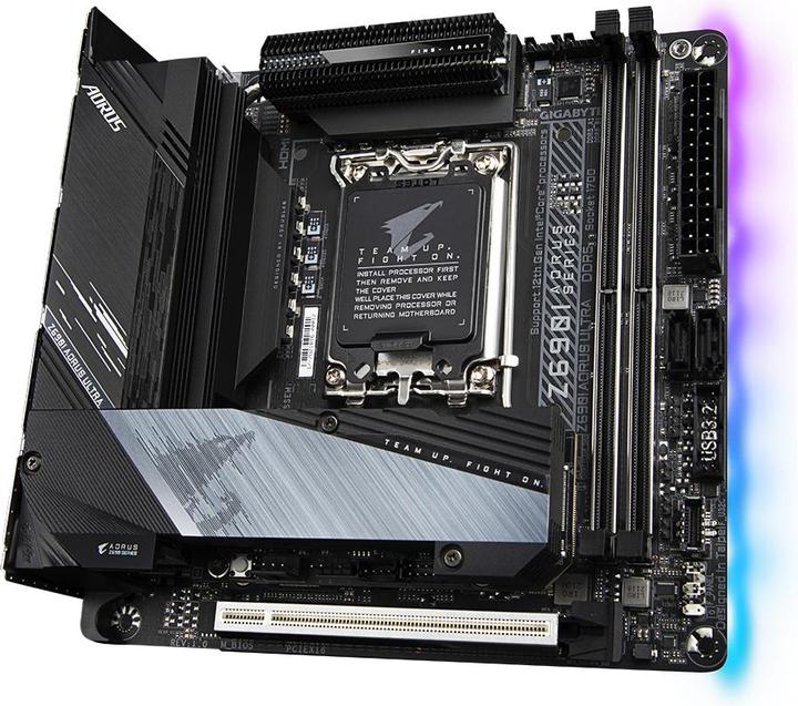 Actual product image Gigabyte Z690I AORUS ULTRA (LGA 1700, Intel Z690H, Micro-ITX, Mini-ITX)