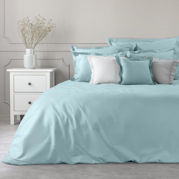 Image du produit Eurofirany NOVA COLOR POS / NOVAC / BŁ / PO Couverture de duvet en coton avec satin, 220X200 cm, couleur : bleu (Housse de couette, 220 x 200 cm)