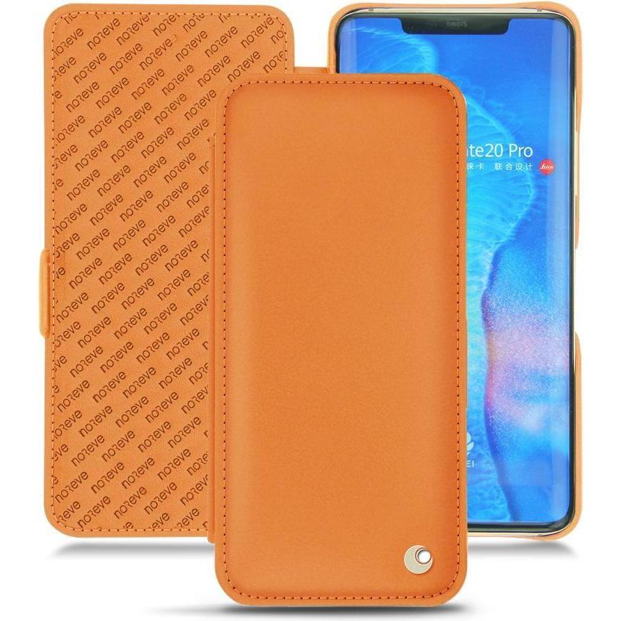 Noreve Lederschutzhülle horizontal (Huawei Mate 20 Pro), Smartphone Hülle, Orange