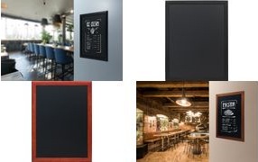 Actual product image Securit Chalkboard UNIVERSAL, with wooden frame, mahogany (Bulletin board, 300 x 400 mm)
