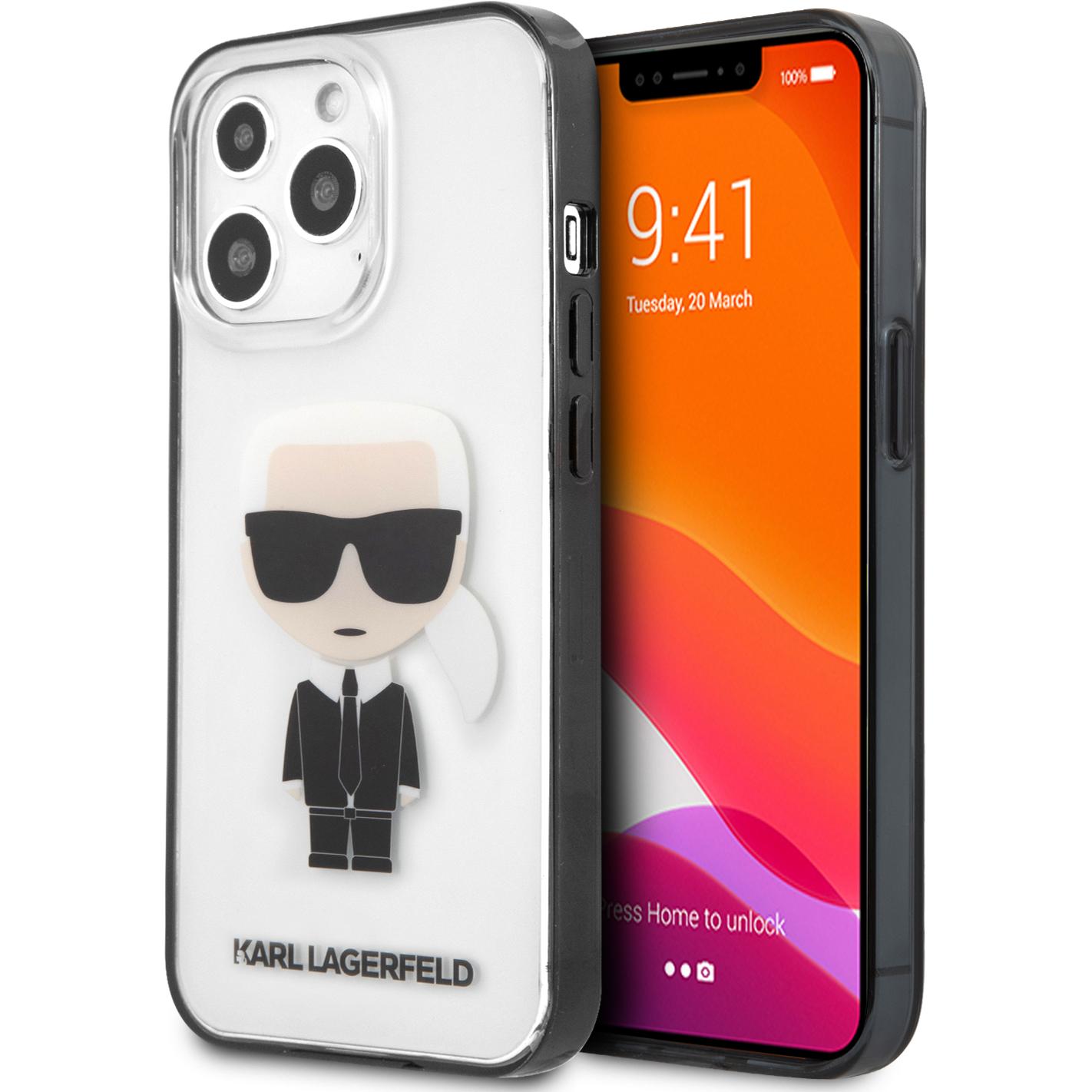 Karl Lagerfeld Case (Apple iPhone 13 Pro, Apple iPhone 13), Smartphone Hülle, Transparent